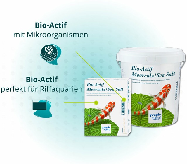 Cette image montre les avantages du sel Tropic Marin Bio-Actif