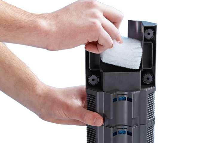 BioPlu filtre interne d’aquarium possède une chambre de filtration supplémentaire