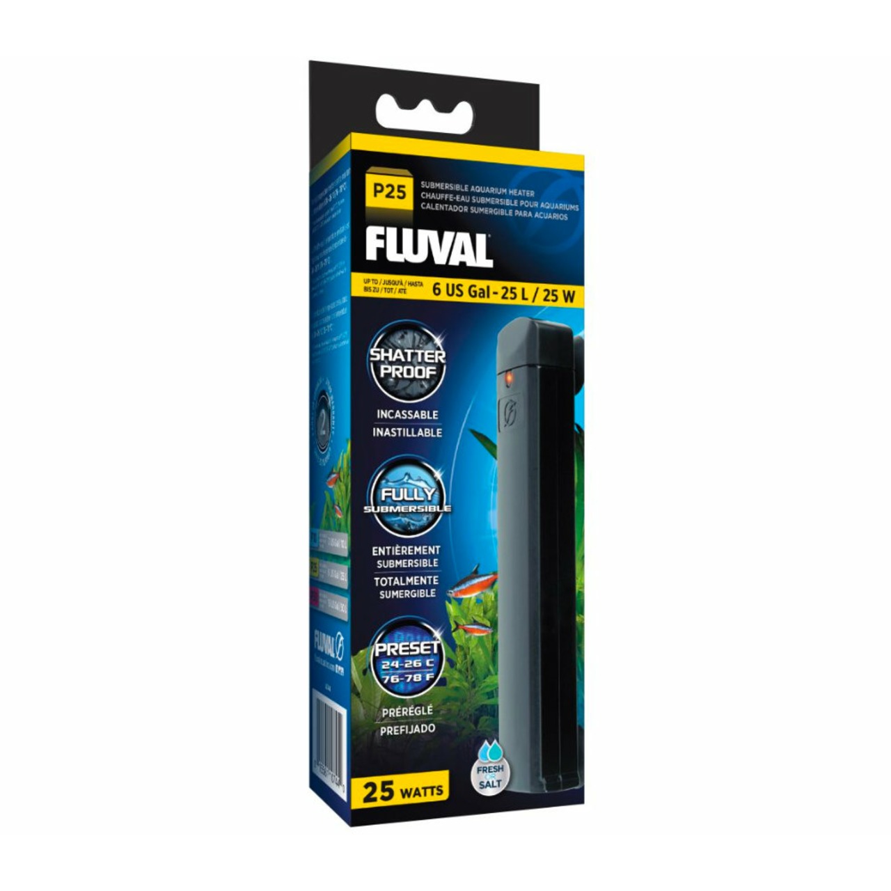 Fluval chauffage d’aquarium jusqu’à 25 l