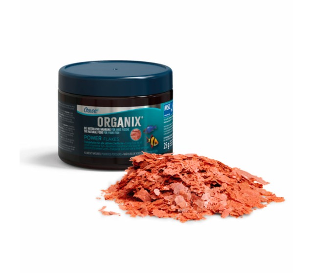 Cette image montre l&rsquo;aliment Oase ORGANIX Power Flakes