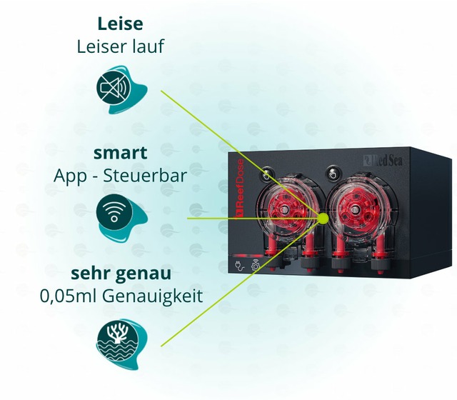 Cette image montre les avantages de la Red Sea ReefDose 4