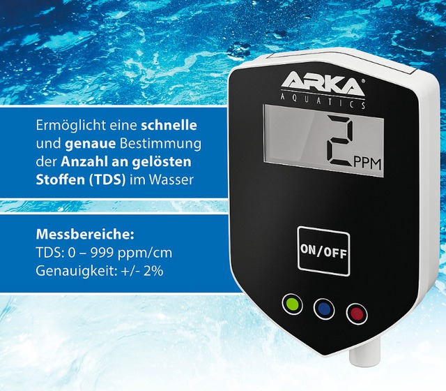 Caractéristiques de l’appareil de mesure TDS In-Line ARKA