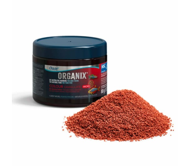 Cette image montre l’aliment ORGANIX Micro Colour Granulate
