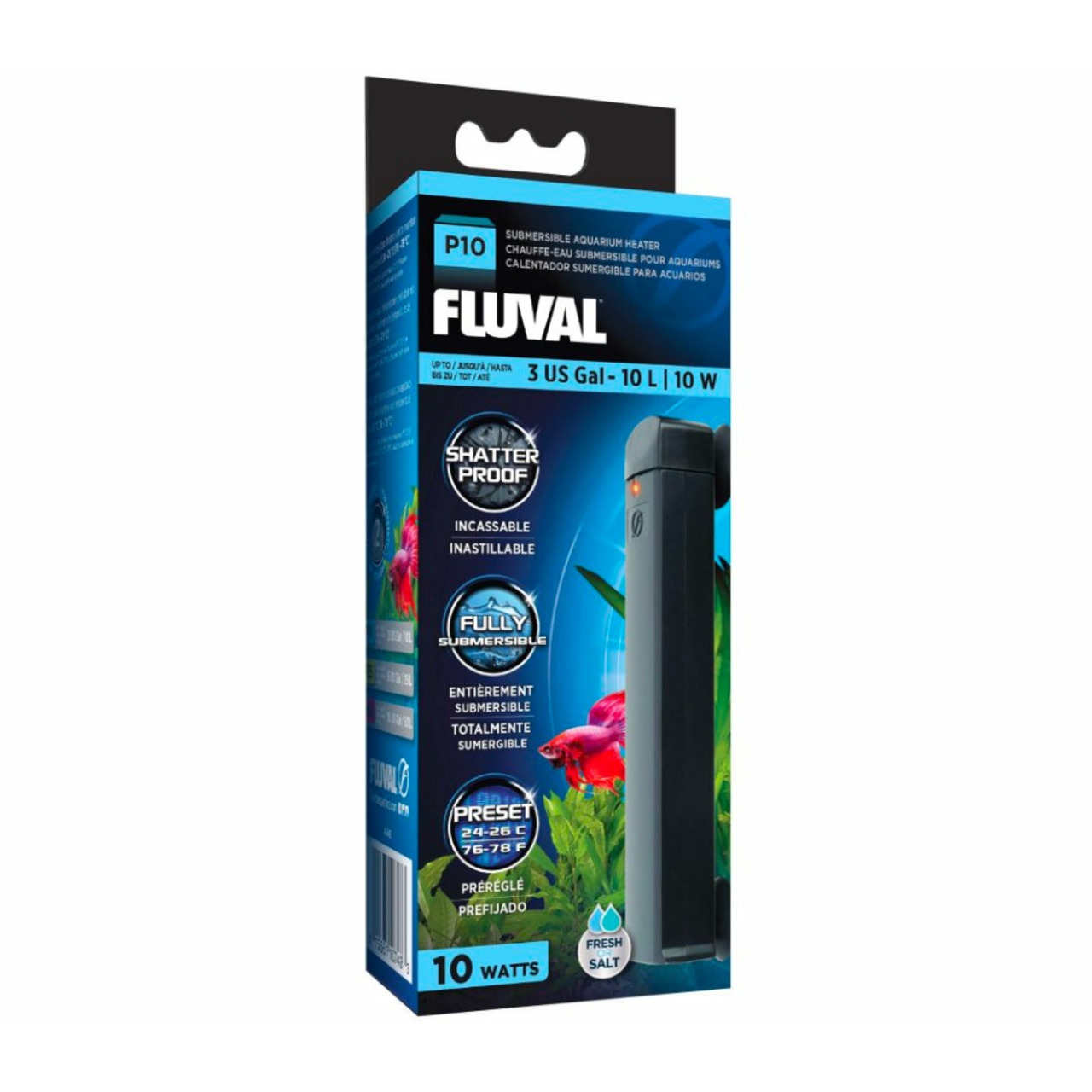 Fluval chauffages d’aquarium jusqu’à 10 l