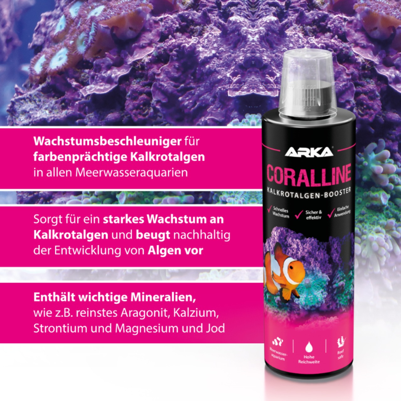 Arka Coralline algues rouges calcaires + 473 ml