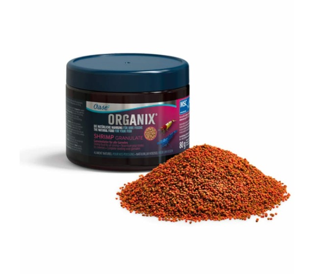 Cette image montre l’aliment ORGANIX Shrimp Granulate