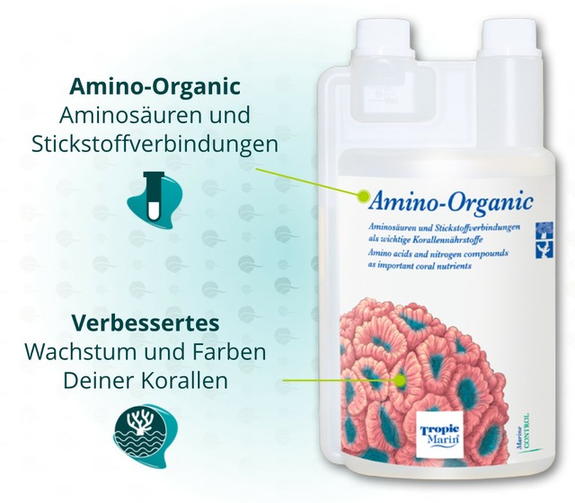 Cette image montre les avantages de Tropic Marin Amino-Organic
