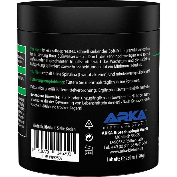 ARKA Vita Pleco nourriture poissons-chats 250 ml