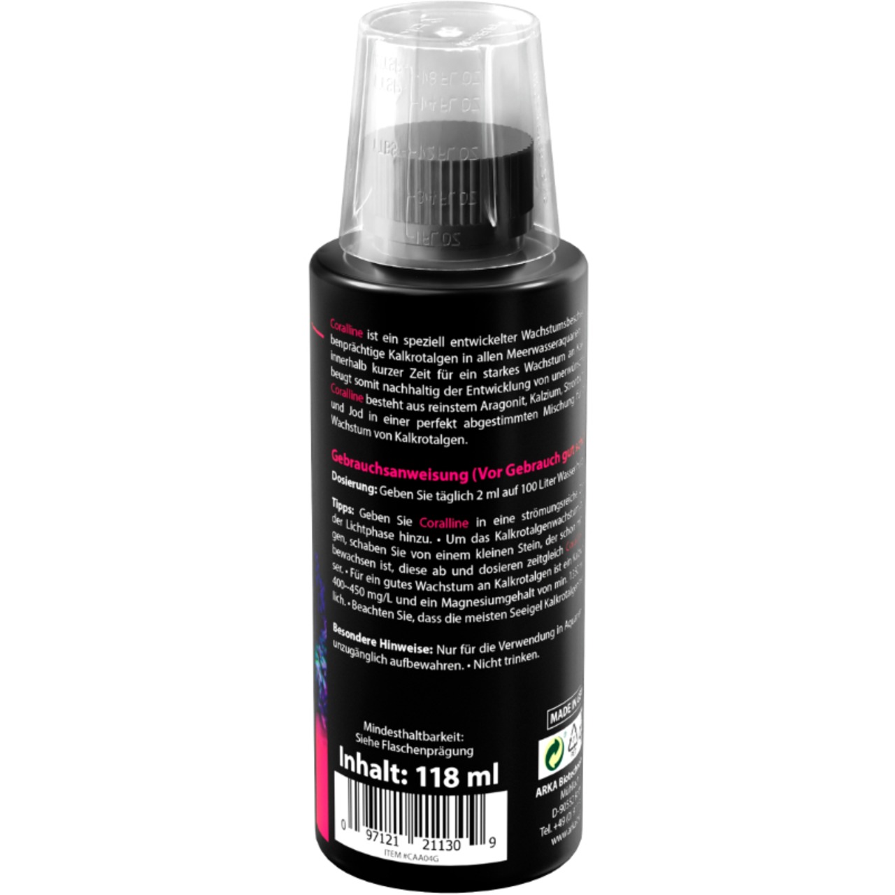 Arka Corallin algues rouges calcaires + 118 ml